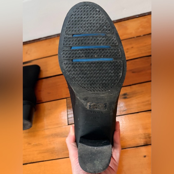 Women's Black Knit Sock Ankle Boots - Picture 2 of 5